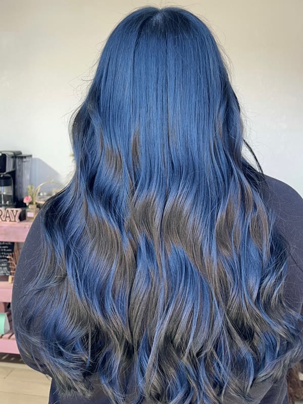 Single process all-over hair color result