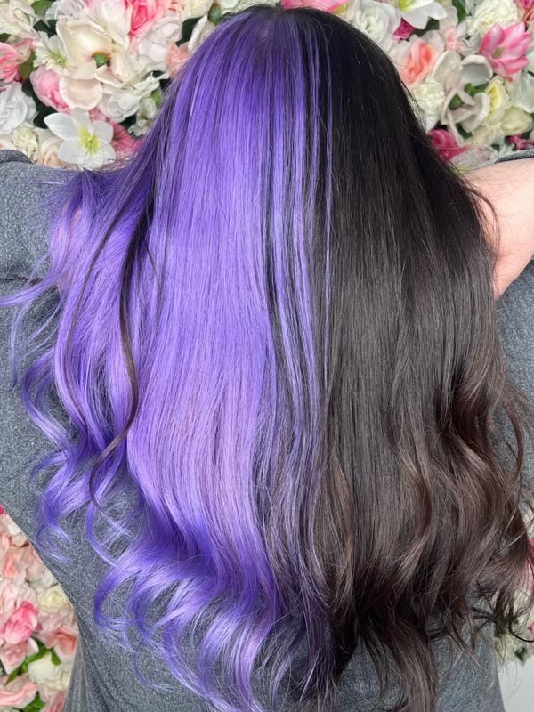 Lavender split fashion color